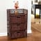 Household Essentials Woven 3 Drawer Chest with Cutout Handles